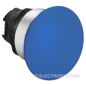 LPCB6146 Грибовидная кнопка, без монт. переходника, пружинный возврат, 40 мм, цвет  голубой