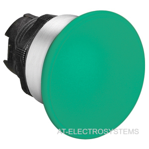 LPCB6143 Грибовидная кнопка, без монт. переходника, пружинный возврат, 40 мм, цвет  зеленый