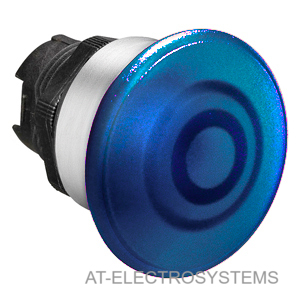 LPCBL6146 Грибовидная кнопка с подстветкой , 40 мм, цвет голубой