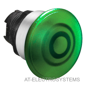 LPCBL6143 Грибовидная кнопка с подстветкой , 40 мм, цвет зеленый