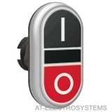 LPCB7113 Двойная кнопка нажатия, 2 плоских кнопки с пружинным возвратом, цвет зеленый/красный