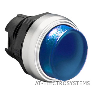 LPCQL206 Кнопка двойного нажатия с подсветкой, выступающая, цвет голубой