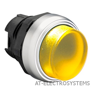 LPCQL205 Кнопка двойного нажатия с подсветкой, выступающая, цвет желтый