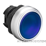 LPCQL106 Кнопка двойного нажатия с подсветкой, плоская, цвет голубой