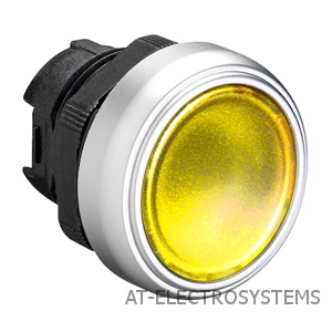 LPCQL105 Кнопка двойного нажатия с подсветкой, плоская, цвет желтый